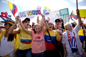 U.S. Protestors Rally In Support Of Venezuelan Opposition