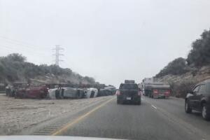 choque múltiple cierre autopista IH 10 noreste san antonio
