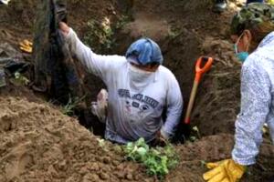 Excavación en fosa clandestina de Veracruz
