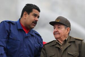 Raul Castro and Nicolas Maduro