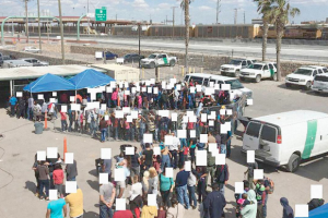 Centro de procesamiento de la Patrulla Fronteriza en El Paso del Norte, Texas