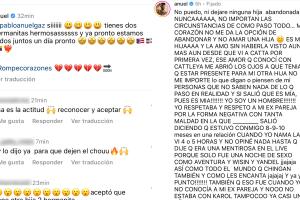 Con este mensaje, Anuel termina por reconocer que tiene dos hijas: una con Yailin y otra con Melissa Vallecilla, a la que había negado.