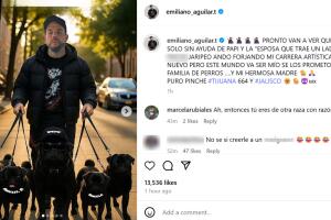 Con este fotomontaje, Emiliano Aguilar pareció burlarse de los integrantes de su familia paterna.