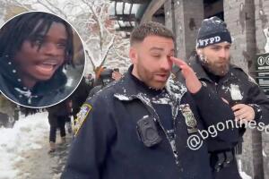 Fiscalía reduce cargos contra acusado de agredir con bolas de nieve a oficiales del NYPD.