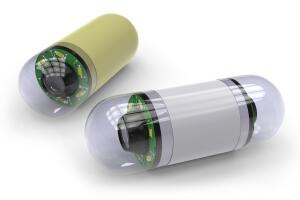 Pill-sized camera for capsule endoscopy