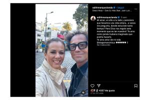 Así celebró Edith Márquez su primer aniversario con Iñaki Marcos.