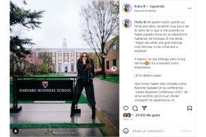 Thalía en Harvard 