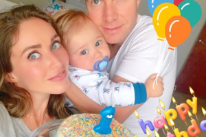 Anahí y su hijo Manuel 