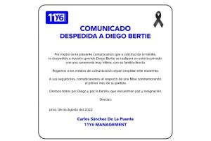 Diego Bertie comunicado de despedida