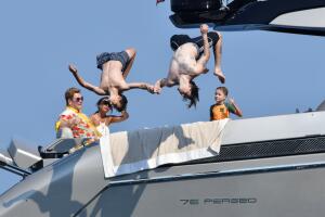 EXC David Beckham - Victoria Beckham - Sir Elton John - Harper Beckham - Brooklyn Beckham - David Furnis