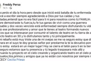El papá de Cecilia Priego fue quien confirmó la noticia de la muerte de la actriz.