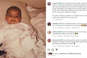Carlos Rivera publica foto de cómo se veía de bebé y dice que su hijo León es igualito a él