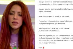 Este es el mensaje que colgó Shakira este 1 de enero.