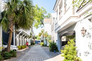 Traditional American residential house apartment community neighborhood modern luxury buildings in Charleston, South Carolina area