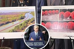 muro fronterizo flotante inmigrantes Río Bravo Greg Abbott Texas