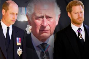 príncipes Harry William Carlos funeral Philip