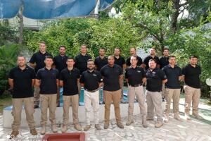 Foto de grupo en Haití de los exmilitares colombianos reclutado por la empresa de seguridad, CTU Federal Academy, para deponer al presidente Moise.