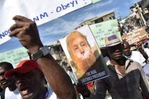 HAITI-US-DIPLOMACY-TRUMP-PROTEST