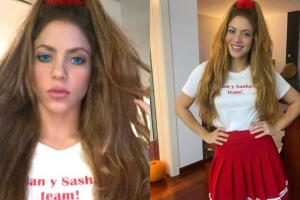 Shakira se disfrazó de animadora para este Halloween.