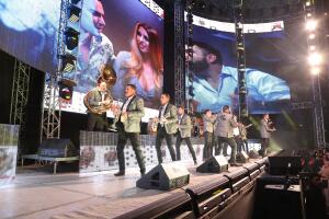 Backstage con El Recodo