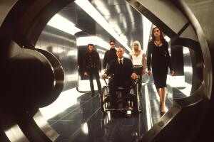 Cast of X-Men. Obligatory Wolverine (Hugh Jackman), Cyclops (James Marsden), Xavier (Patrick Stewart), Storm (Halle Berry) and Jean Grey (Famke Janssen) Grosby.jpg