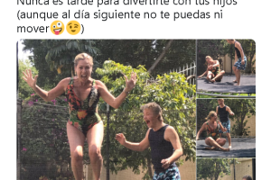 Lety Calderón se divierte con sus hijos