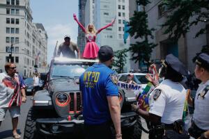 Seguidores Donald Trump caravana Nueva York