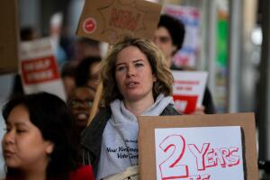 The New York Times huelga apoyo técnico elección presidencial Estados Unidos