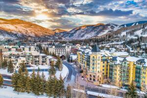 Vail, Colorado, USA Drone Village Skyline Aerial