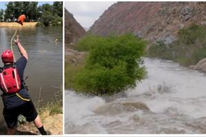Rescatan a tres personas del río Kern