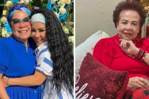 Carolina Sandoval y su madre doña Amalia