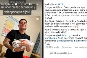 Al parecer, Isael Gutiérrez, mánager de Grupo Firme, sería el padrino del nuevo bebé de Eduin Caz. 
