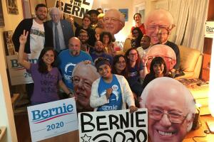 the Bernie Barn on Super Tuesday