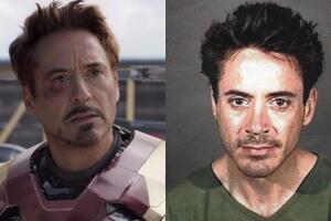 Robert Downey jr Actores de superheroes que fueron arrestados.jpg