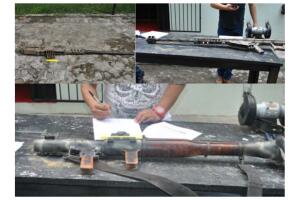 Rifles M2HB .50. y Barrett 82A1 y lanza cohetes y granada CJNG