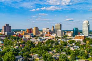 Winston-Salem, North Carolina, USA Downtown Skyline
