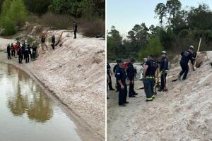 niña sepultada arena hoyo the woodlands excursion houston texas
