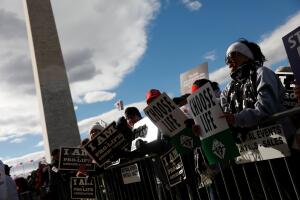 Pro-life activists gather for the National March for Life rally in Washington