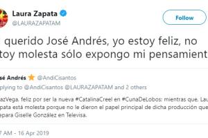 Laura Zapata en Twitter