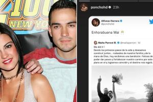Alfonso Herrera envía mensaje de felicitación a Maite Perroni por su boda con el productor Andrés Tovar.