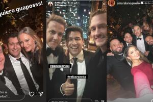 Al igual que Amara 'La Negra', Carlos Ponce y Rafael Araneda y su esposa Marcela Vacarezza se trasladaron hasta Nueva Jersey para acompañar a Migbelis Castellanos en su boda.  