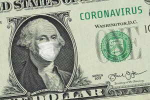 US President Washington in a medical mask