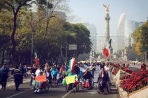 Protest on the Paseo de La Reforma, Mexico City, Mexico
