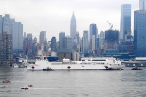 Hospital Ship USNS Comfort Arrives In New York As Coronavirus Overwhelms Medical Infrastructure