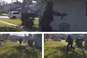 El sospechoso bajó de un auto sedán y atacó de manera directa a Jaylin Johnson. 