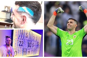 Emiliano Dibu Martínez, portero de la Selección de Fútbol de Argentina se cambia de look con barbero de NYC