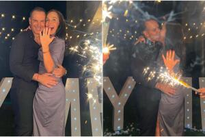 Sharis Cid y su novio, Pedro Canavati, se comprometieron.