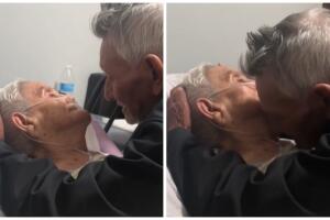 Abuelito se despide de su esposa antes de morir: estuvieron juntos 73 años.