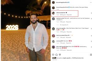 Adriana Caballero reaccionó a publicación de Leonardo Aguilar