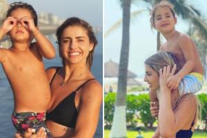 Michelle Renaud y su hijo